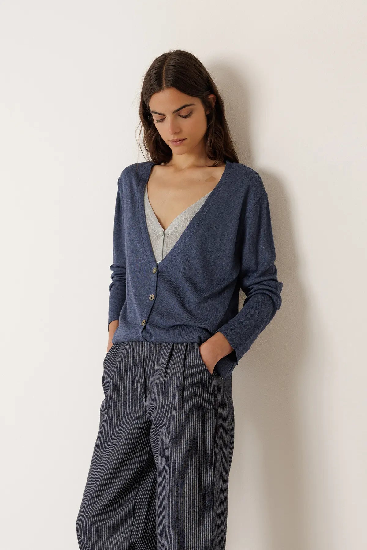 Indi & Cold Double Knit Cardigan