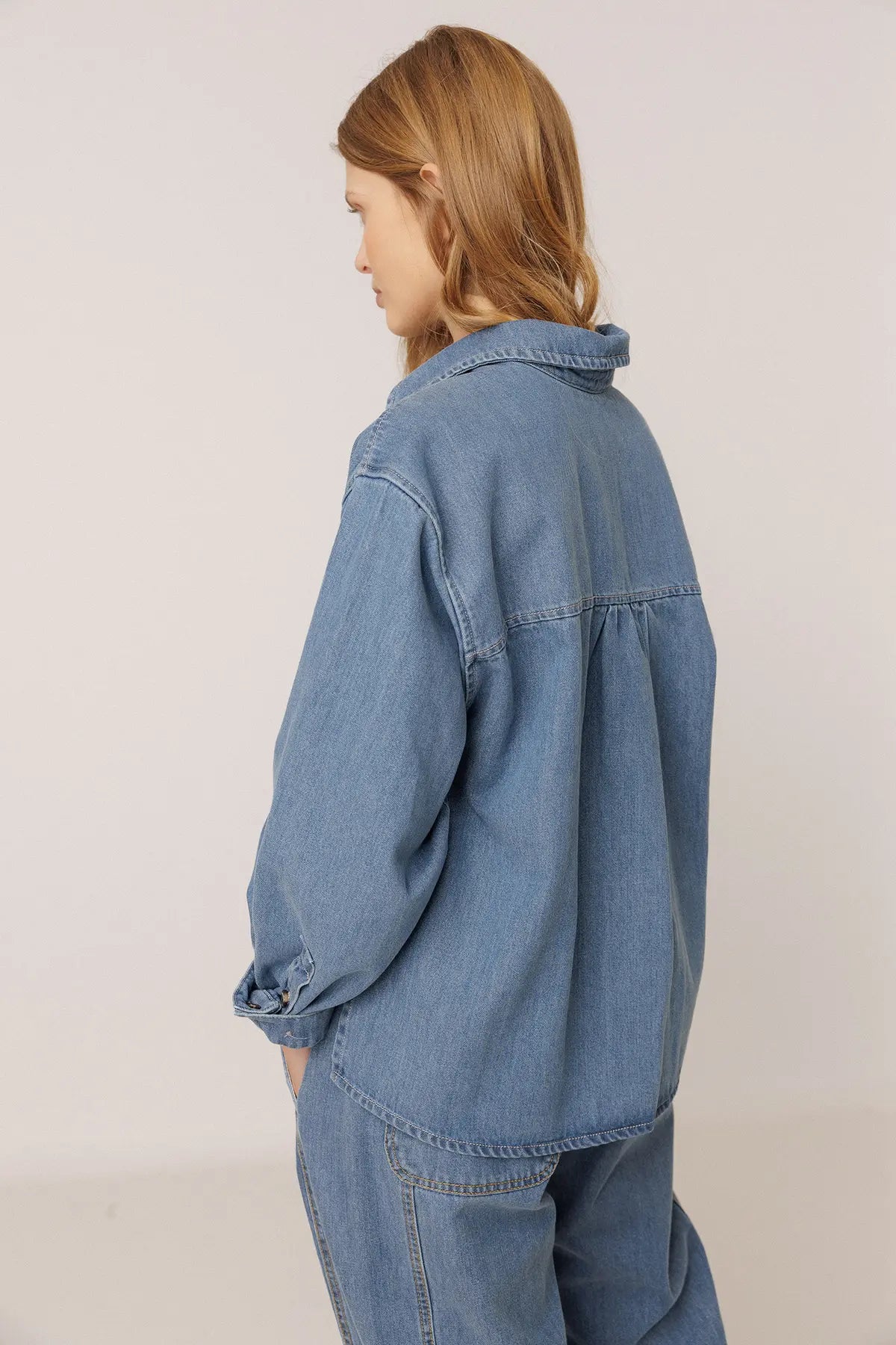 Indi & Cold 3/4 Sleeve Denim Shirt
