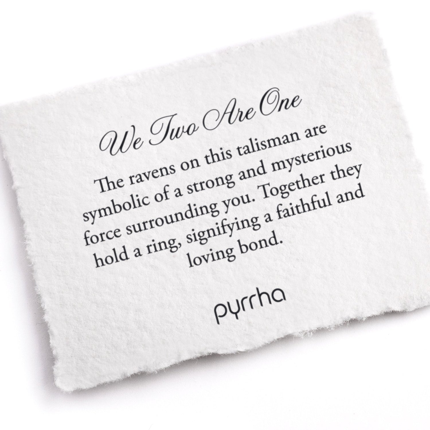 Pyrrha We Two Are One Engravable Talisman 18