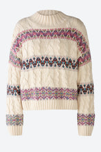 Load image into Gallery viewer, Oui Cotton Mock Neck Faireisle Sweater