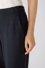 Load image into Gallery viewer, Oui Heavy Jersey Side Zip Striped Trousers