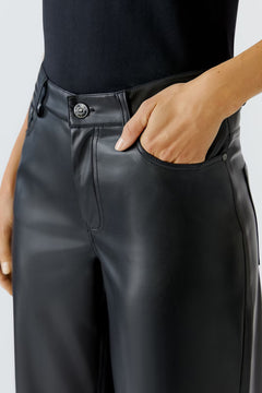 Oui Leather Look Pants