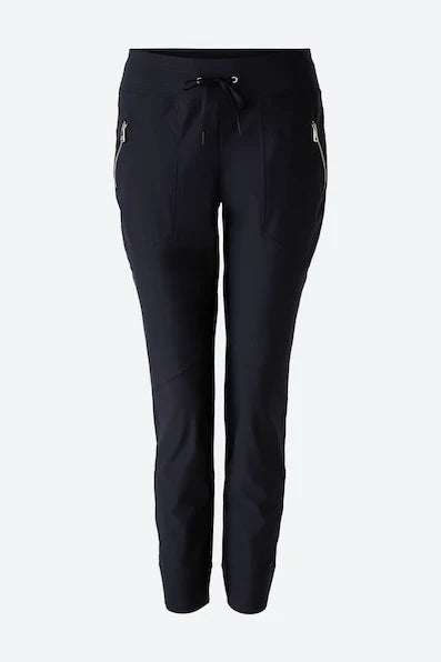 Oui Pull On Travel Pants With Zipper Pocket