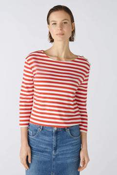 Oui Stripe 3/4 Sleeve T-Shirt