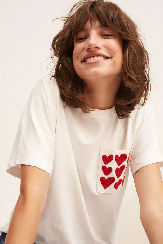 Oui Heart Pocket T Shirt Resonance