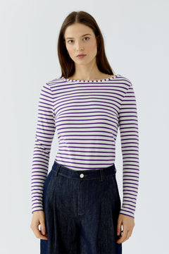 Oui Sumiko Long Sleeve Striped T-Shirt