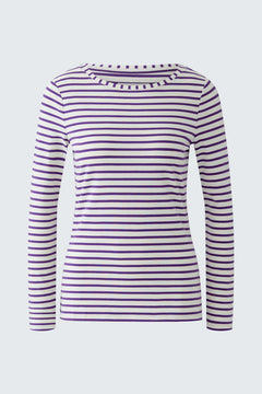 Oui Sumiko Long Sleeve Striped T-Shirt