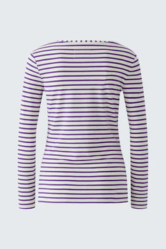 Oui Sumiko Long Sleeve Striped T-Shirt