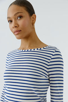 Oui Sumiko Long Sleeve Striped T-Shirt