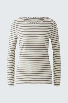 Oui Sumiko Long Sleeve Striped T-Shirt