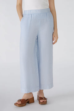 Oui Pull On Linen Crop Pant