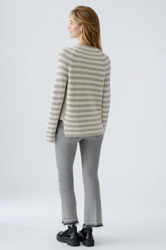 Oui Striped Cotton Ruby Sweater