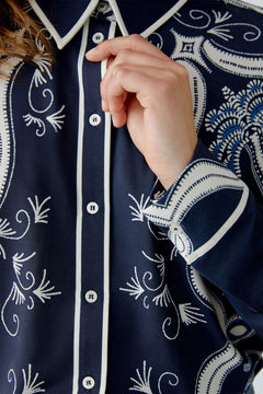 Oui Printed Western Shirt