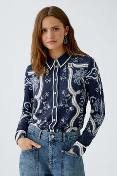 Oui Printed Western Shirt