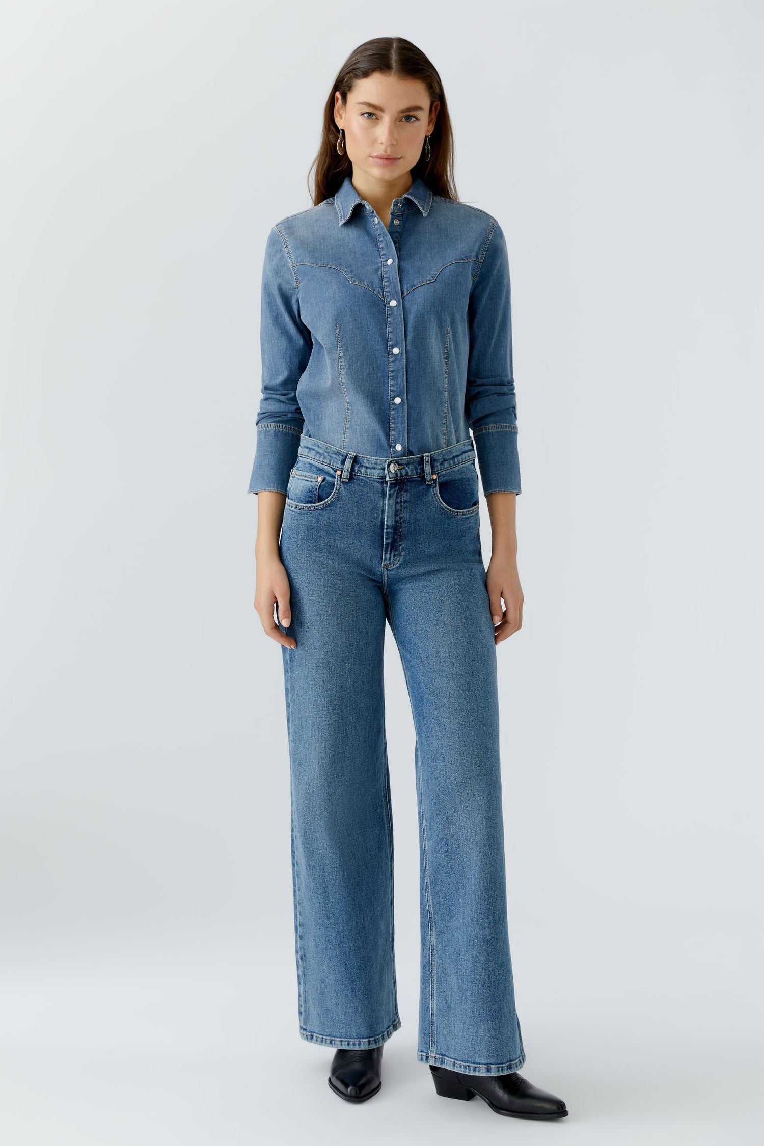Oui Western Denim Shirt