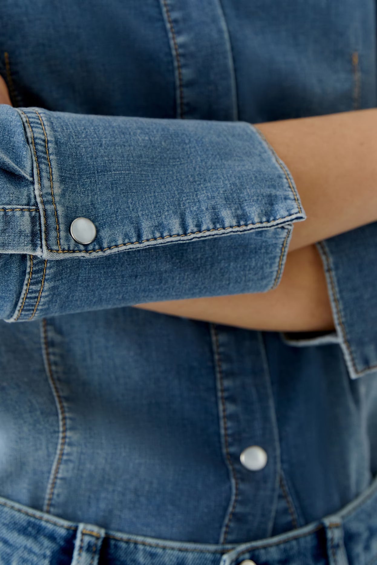 Oui Western Denim Shirt