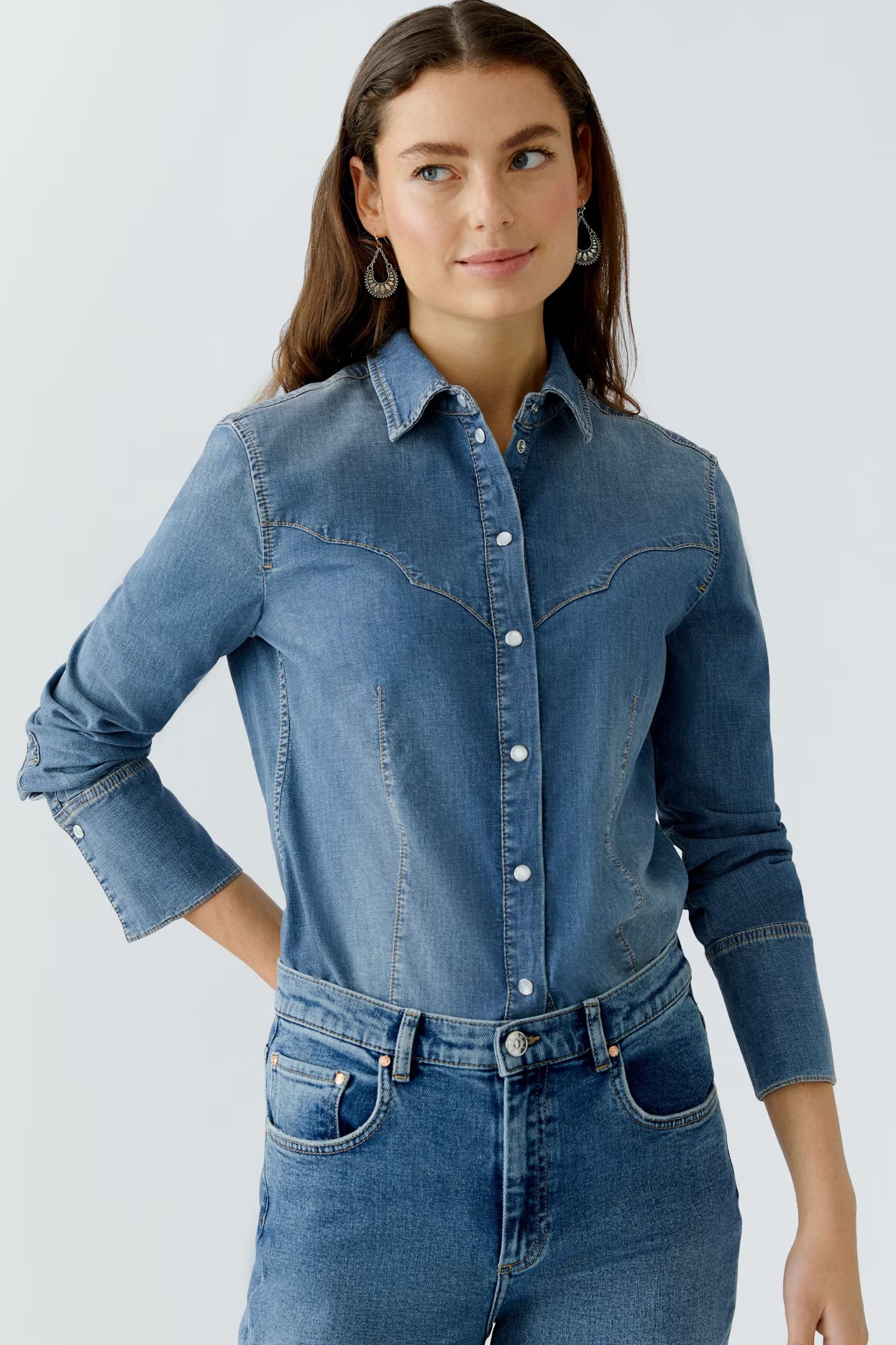 Oui Western Denim Shirt
