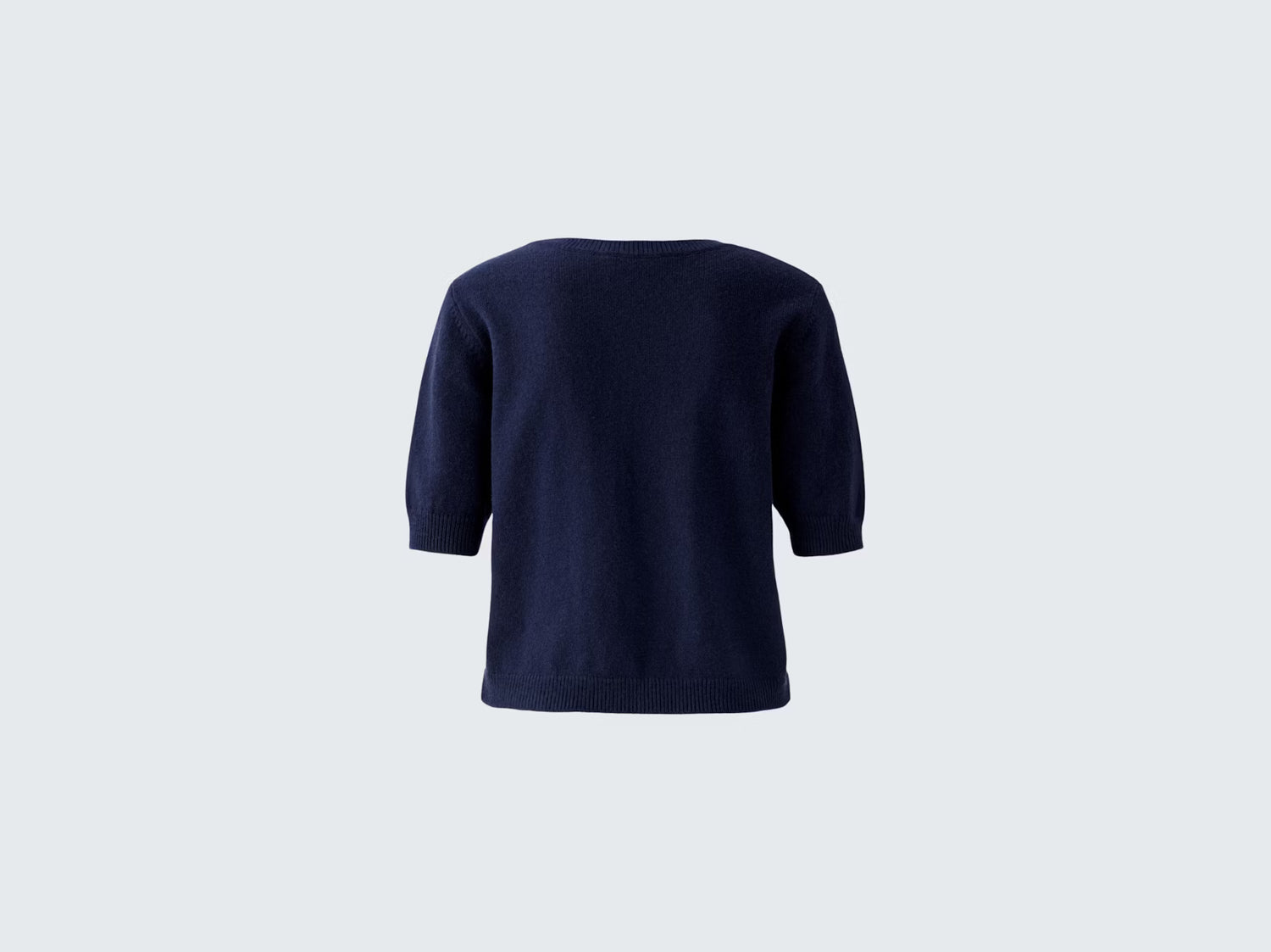 Oui Half Sleeve Sweater With Denim Pockets