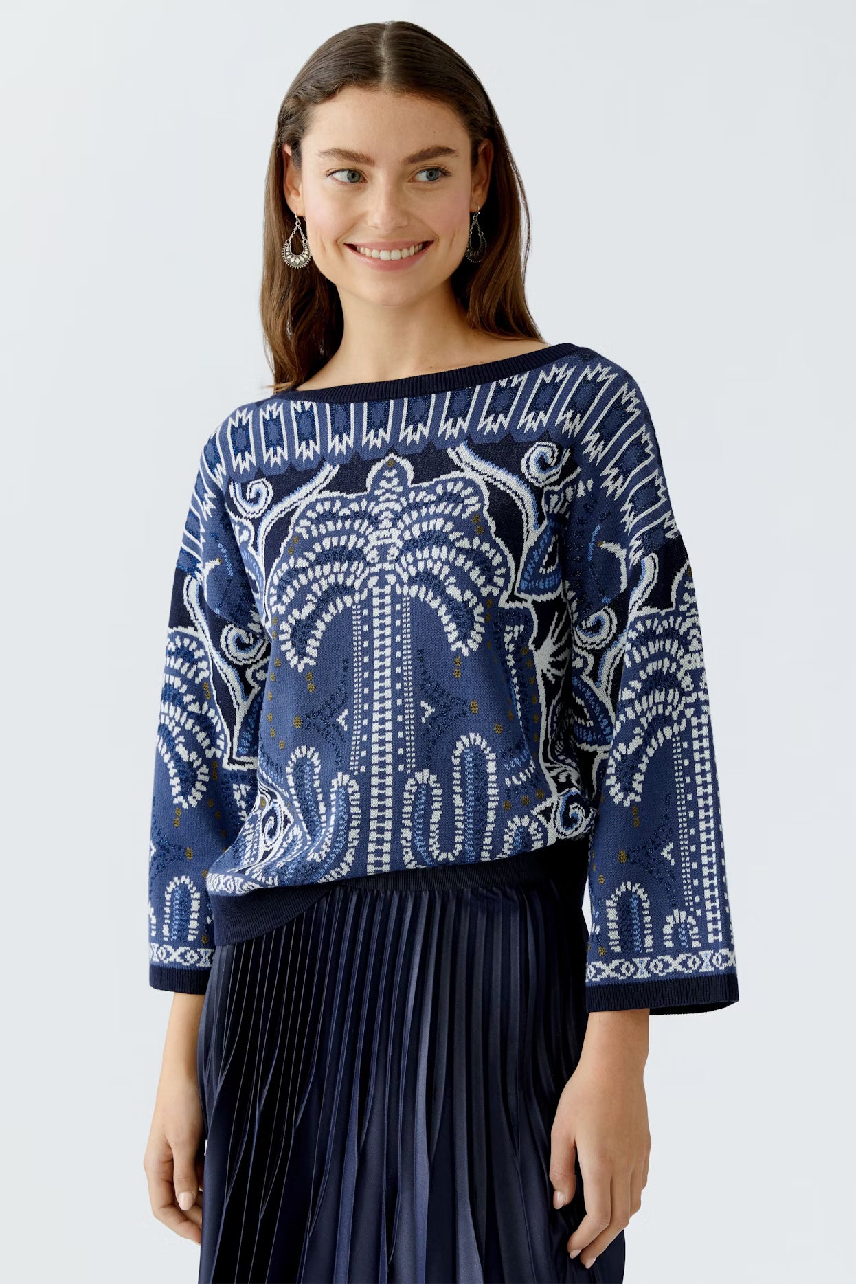 Oui Western Design Sweater