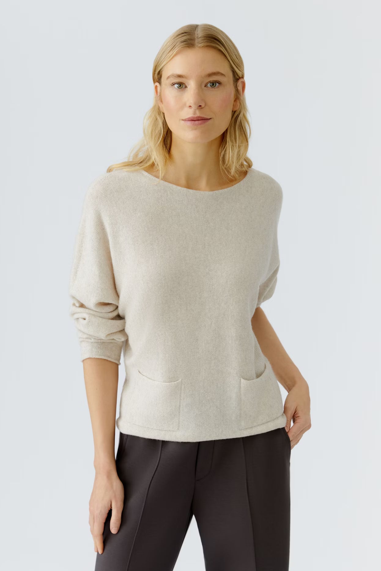 Oui Crew Neck Sweater With Pockets