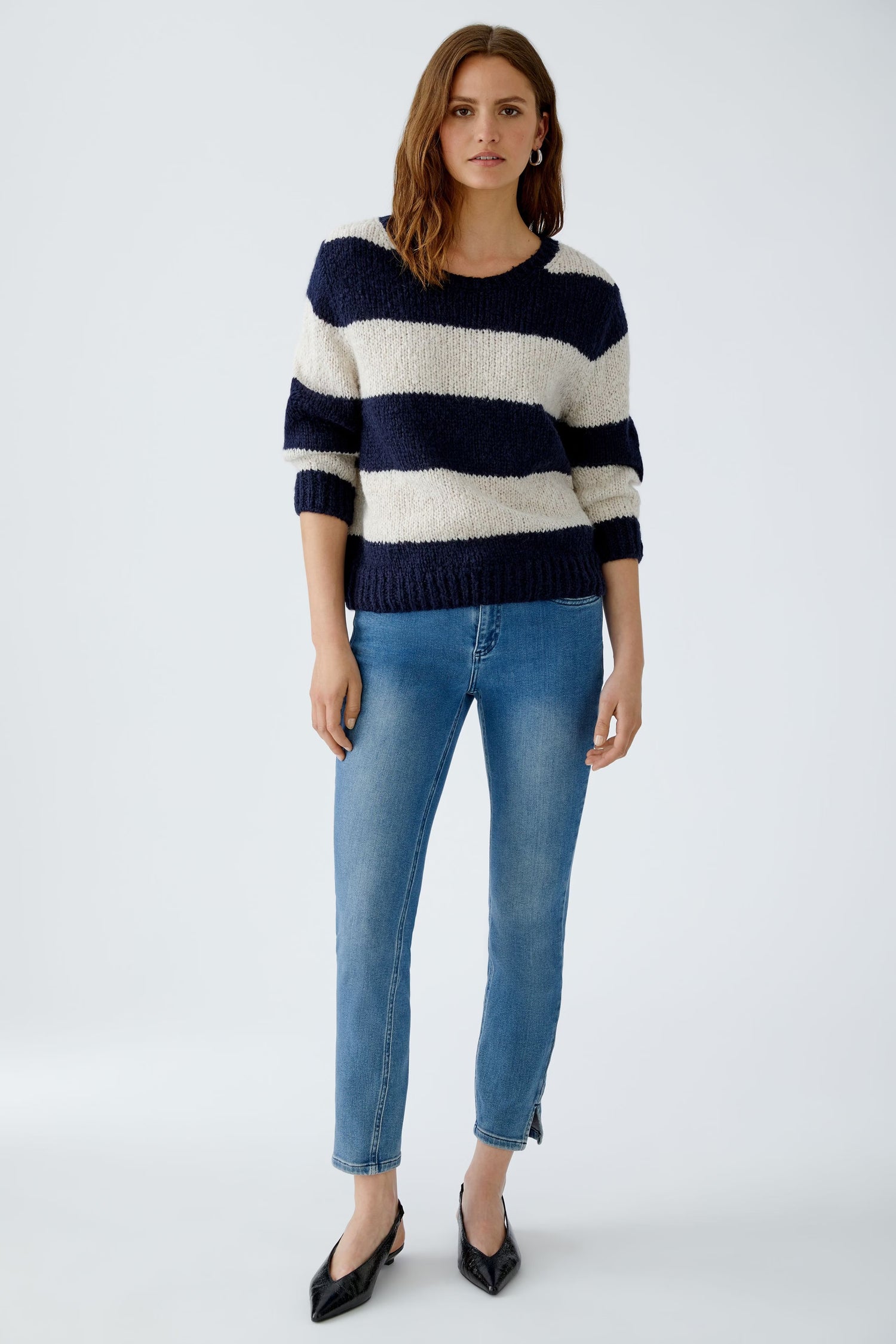 Oui Esmy Wide Striped Sweater