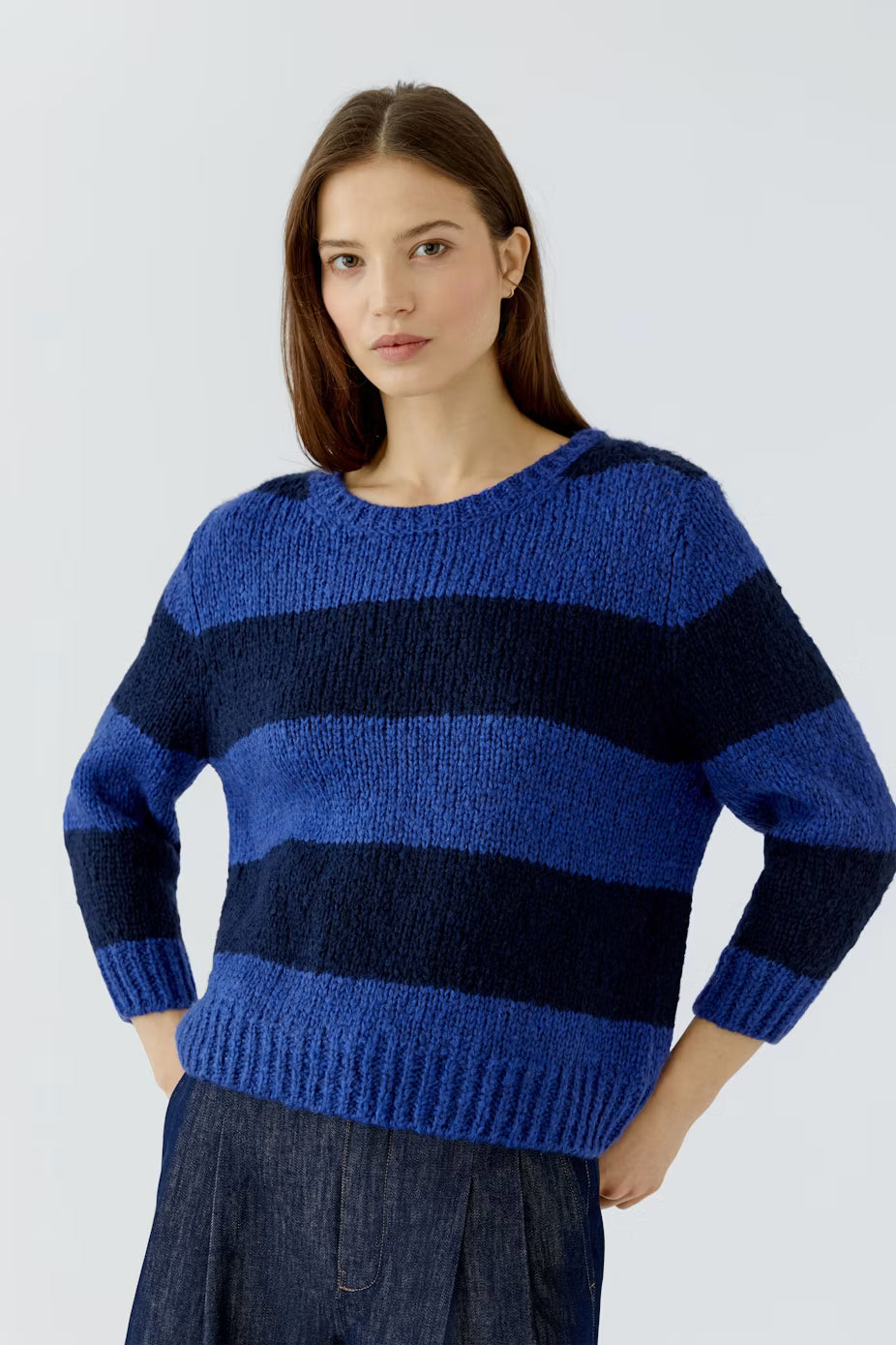 Oui Esmy Wide Striped Pullover