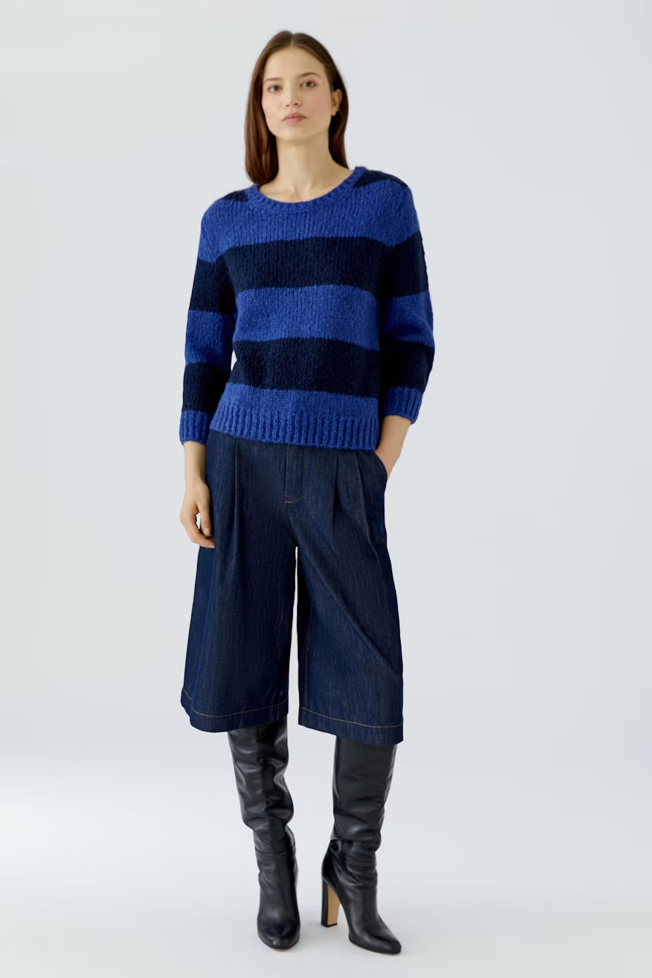 Oui Esmy Wide Striped Pullover
