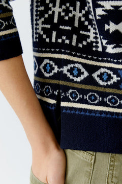 Oui Mock Neck Sweater With Design