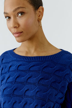 Oui Sirah Cotton Cable Sweater