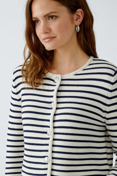 Oui Marea Striped Cardigan