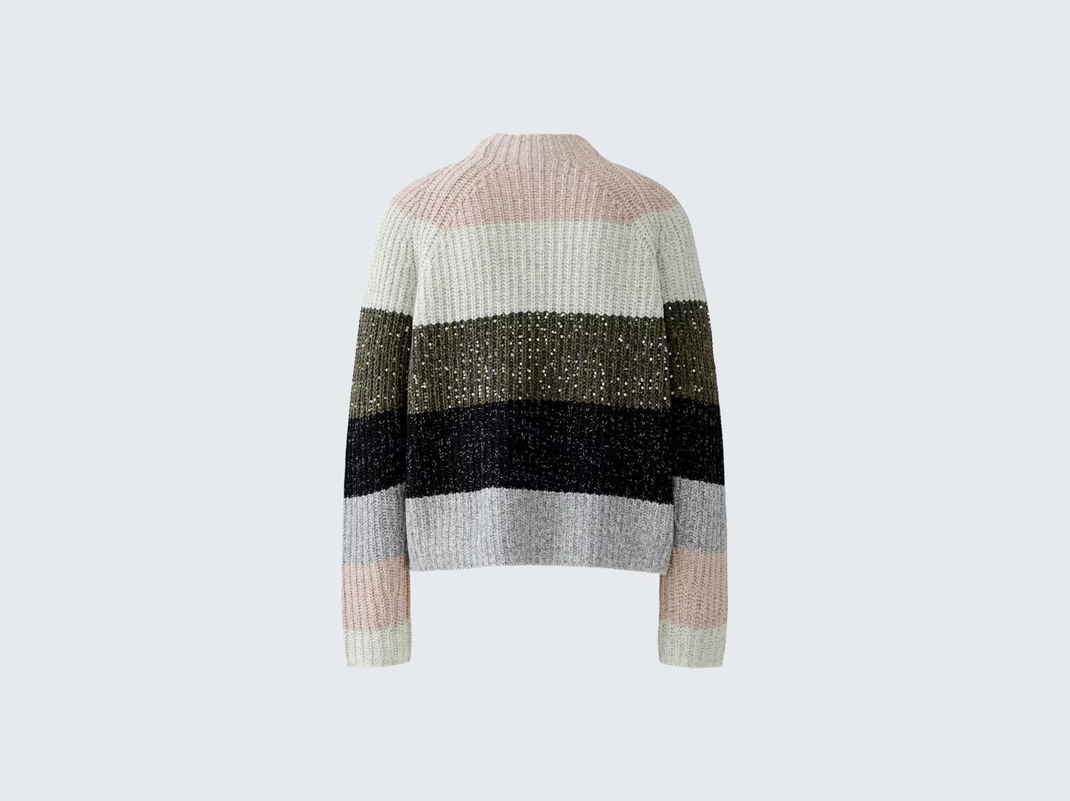 Oui Striped Sweater With Sparkle