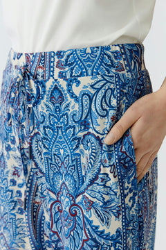 Oui Paisley Print Pull On Pant