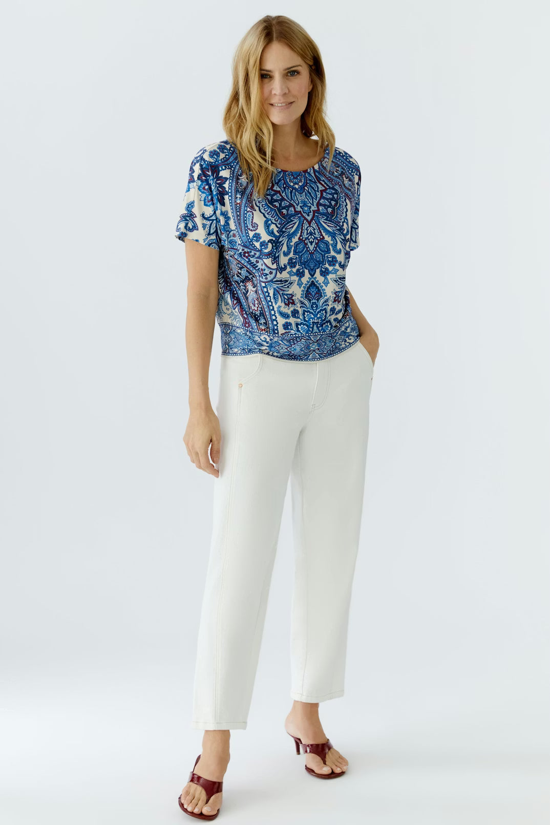 Oui Paisley Print Top