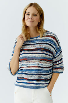 Oui Variegated Stripe Pullover