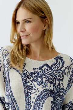 Oui Paisley Pullover