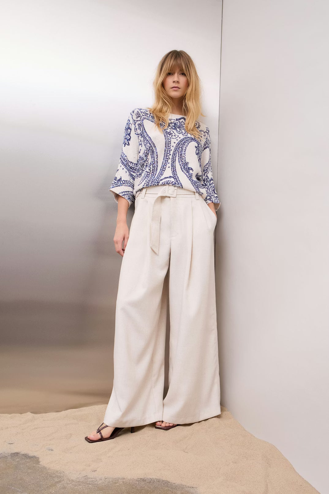 Oui Paisley Pullover