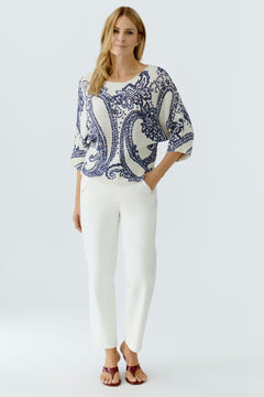 Oui Paisley Pullover