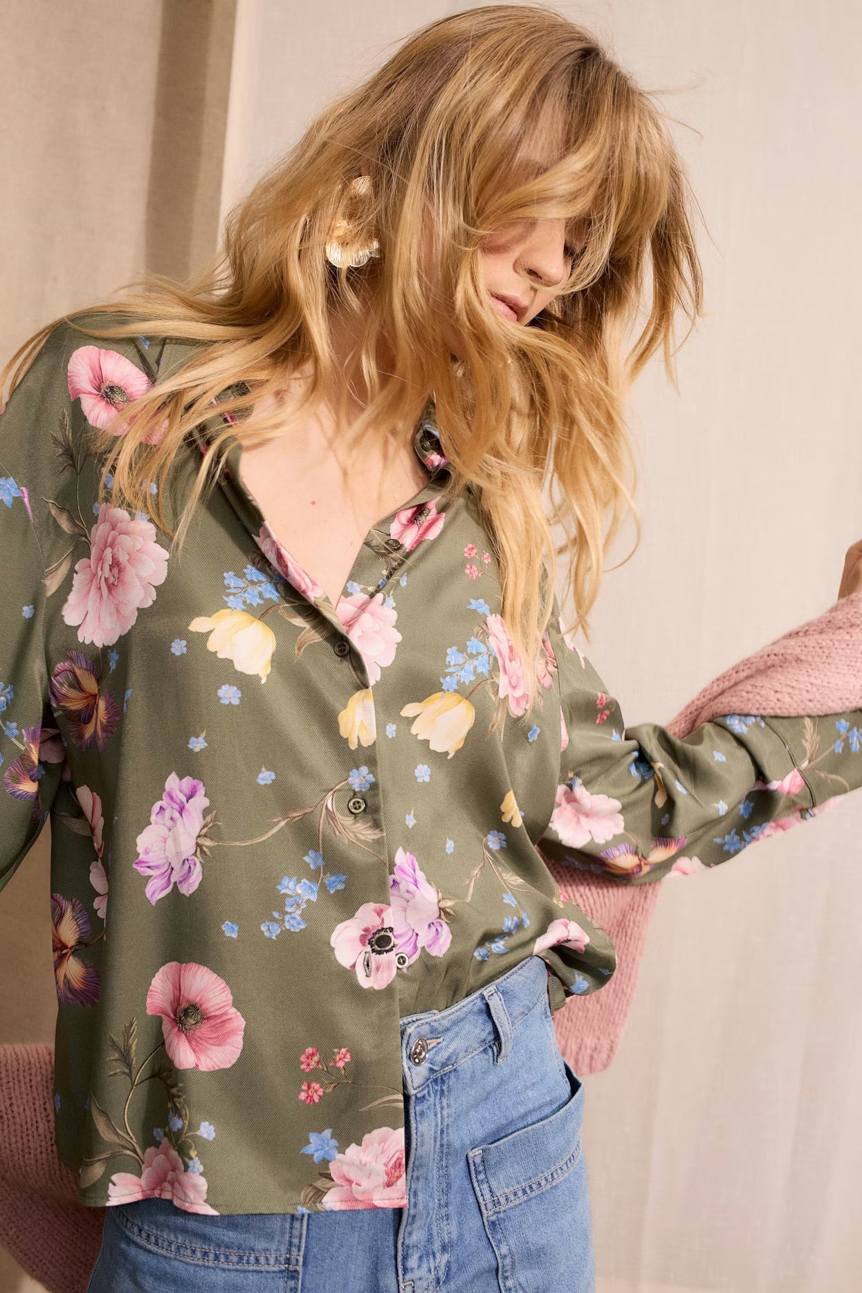 Oui Floral Print Blouse