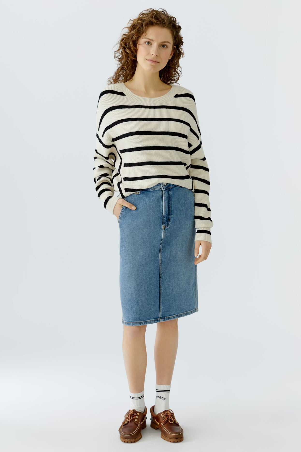 Oui Side Striped Sweater