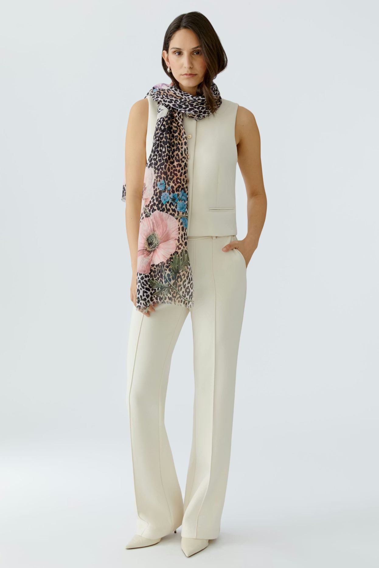 Oui Floral Oblong Scarf
