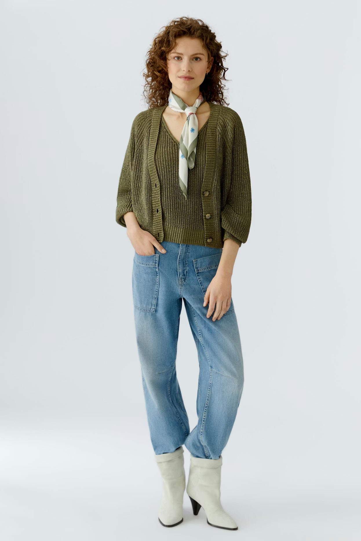 Oui Square Floral Scarf