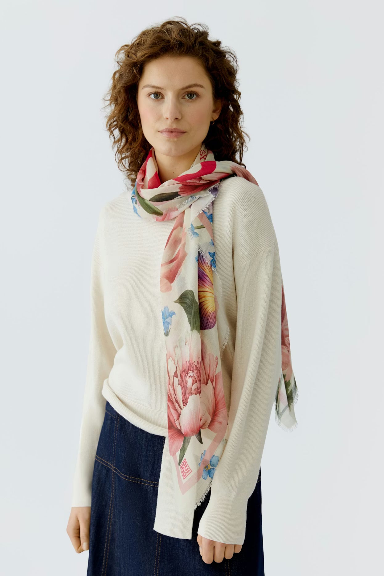 Oui Floral Oblong Scarf