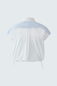 Oui Striped Blouse With Drawcord Style Bottom