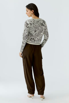 Oui Botanical Knit Sweater