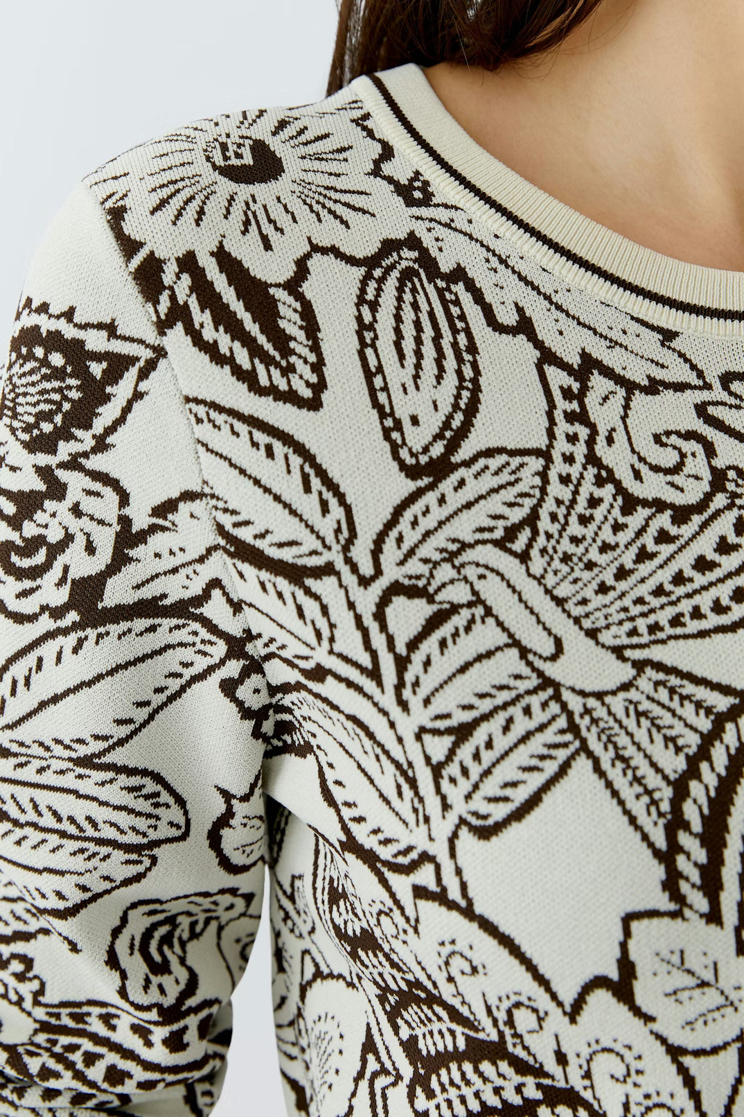 Oui Botanical Knit Sweater