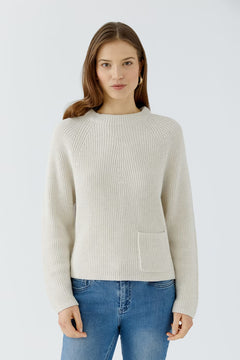 Oui Riya Cotton Pullover With Pocket