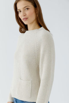 Oui Riya Cotton Pullover With Pocket