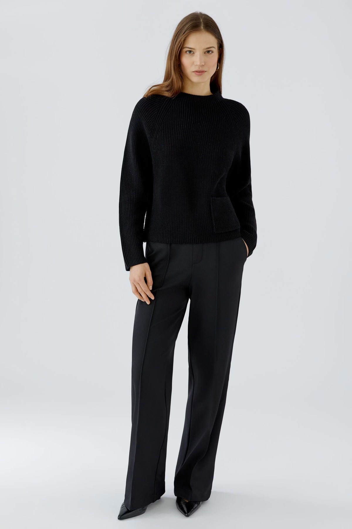 Oui Riya Cotton Pullover With Pocket