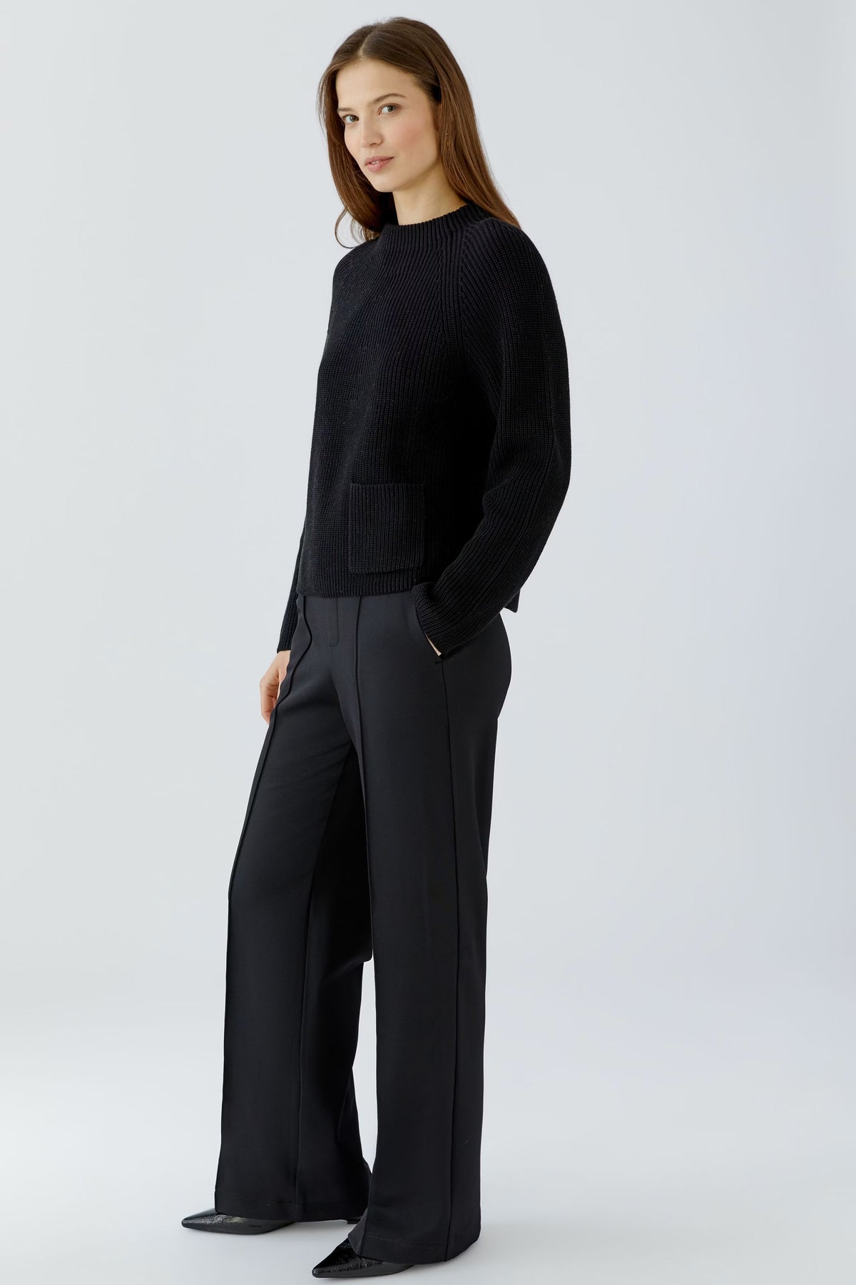 Oui Riya Cotton Pullover With Pocket
