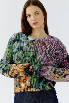 Oui Pixelated Pullover